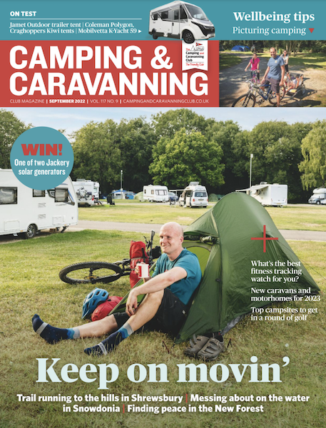 Camping and caravanning cover Camping and caravanning magazine cover