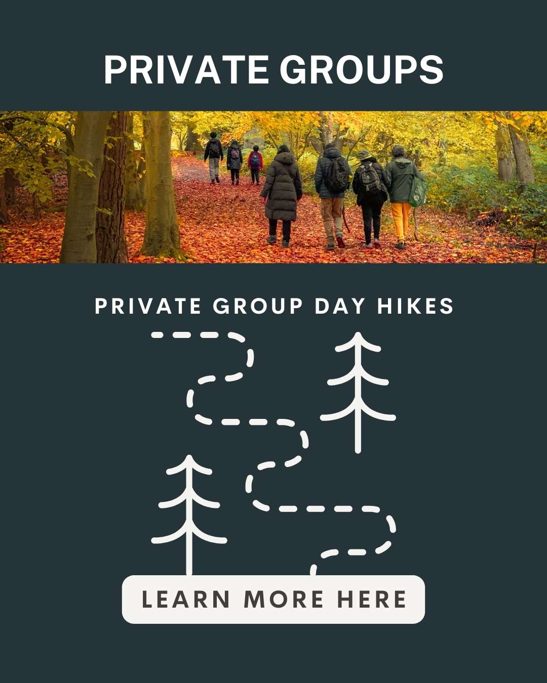 Private group hiking
