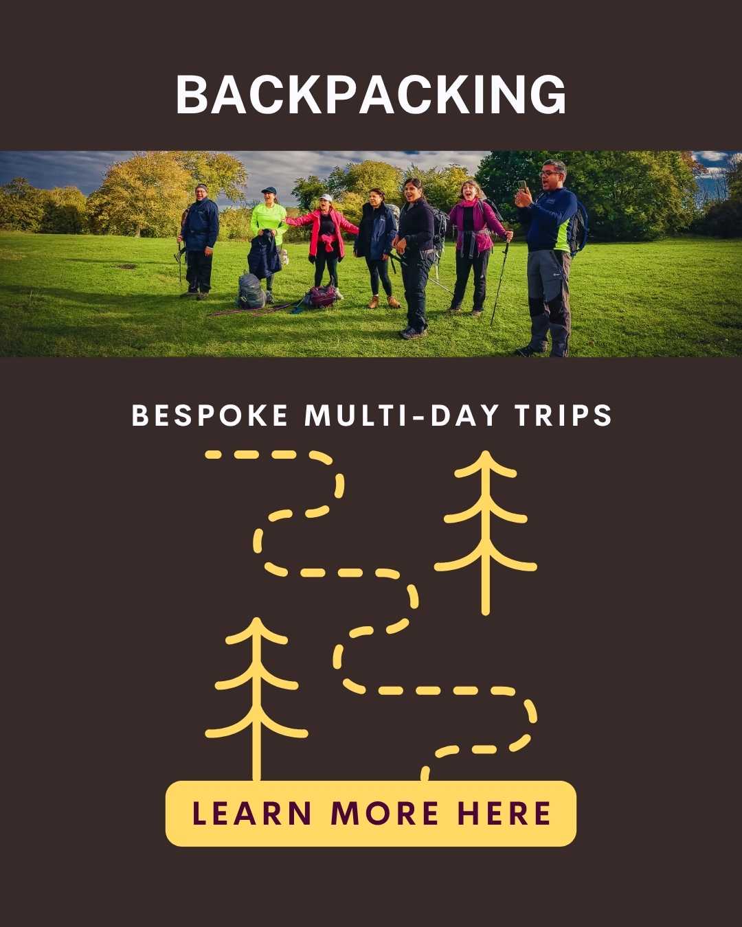 Private group hiking